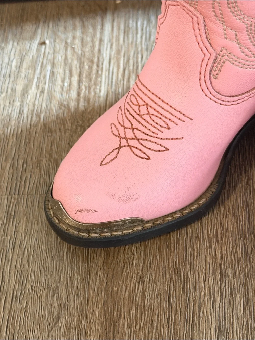 Durango Pink Toddler Western Boots with Embroidered Details